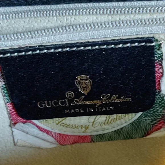 GUCCI VINTAGE Accessory Collection Convertible Envelope Clutch Purse Navy - Picture 4 of 16